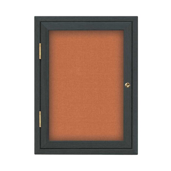Sliding Glass Door Radius Letterboard, Hdr, 72"x48", Satin/Black